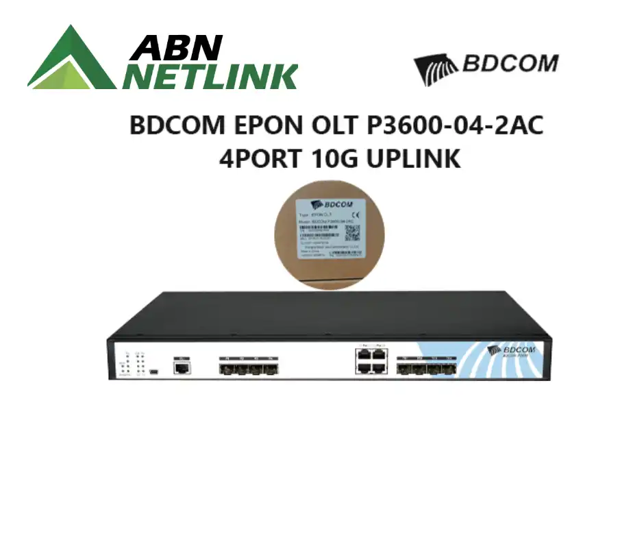 BDCOM EPON OLT P3600-04-2AC 4PORT 10G UPLINK RACK MOUNT